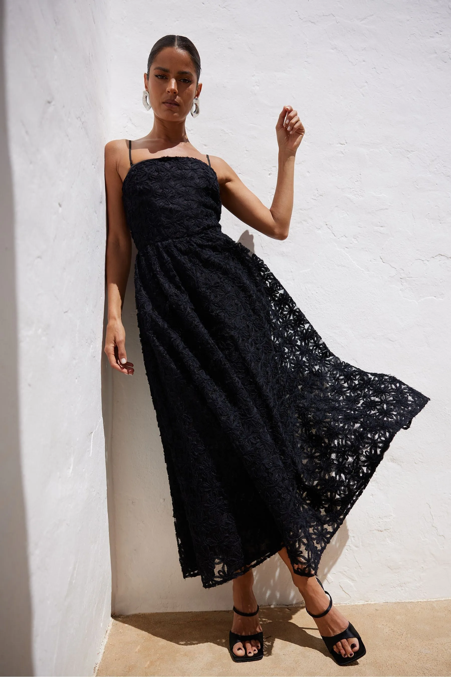 Ro&Zo Celine Applique Black - Abito
